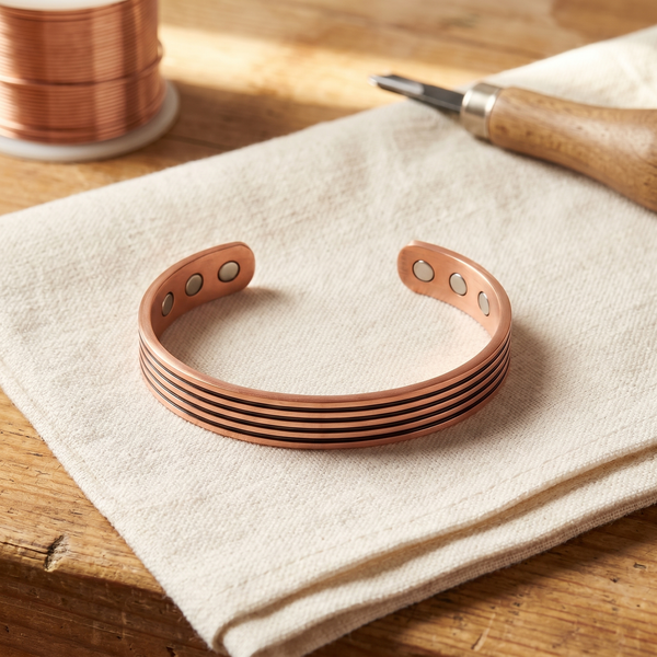Hazel's Sage Copper Bracelet