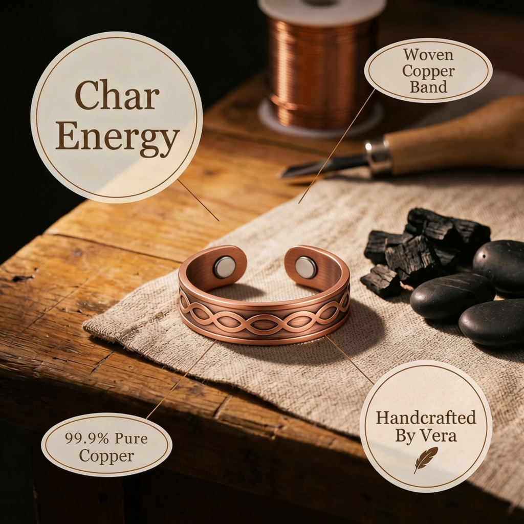 Hazel's Char Copper Ring