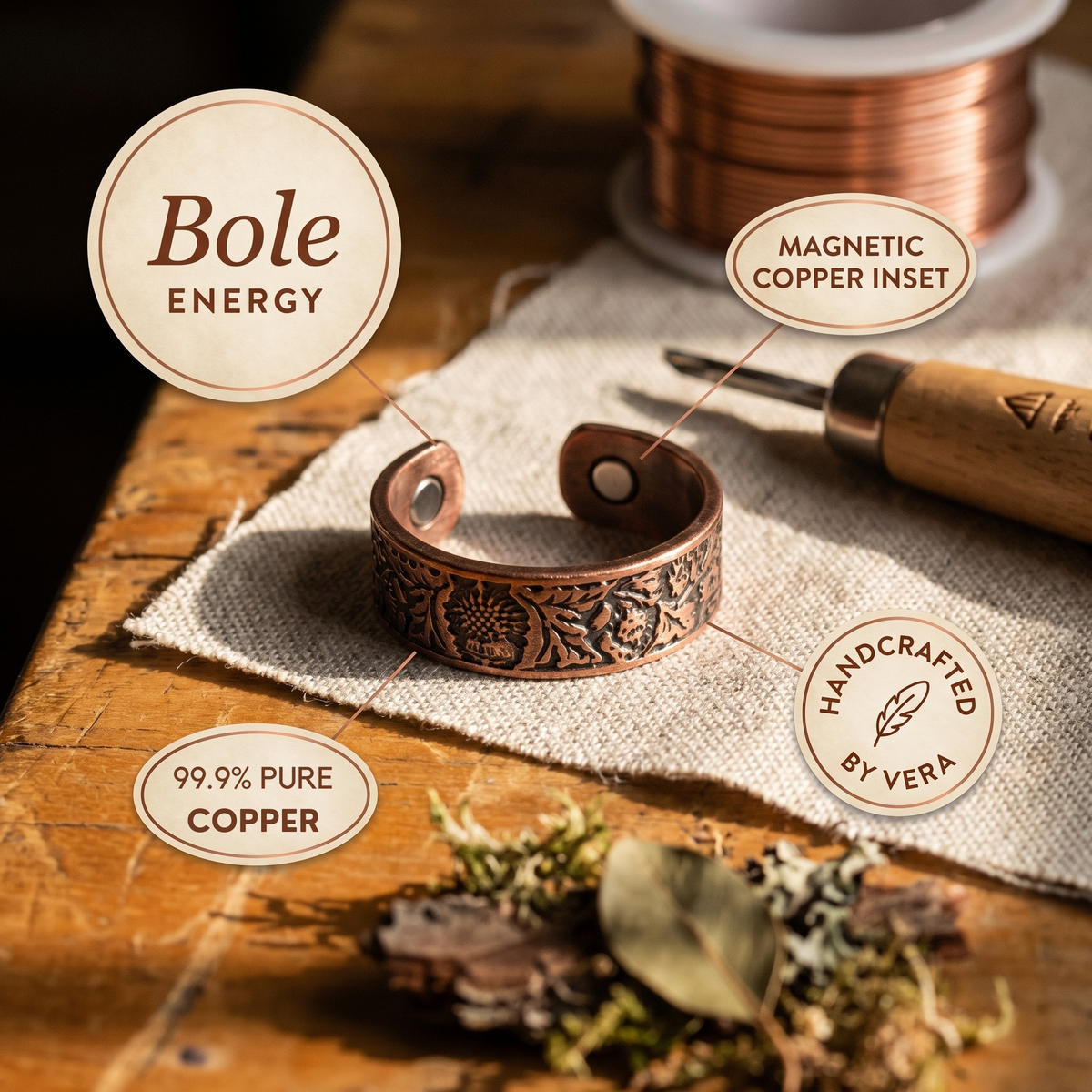 Hazel's Bole Copper Ring