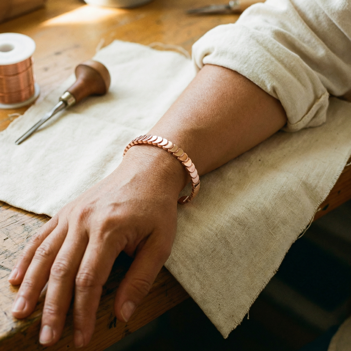 Hazel's Tide Copper Bracelet