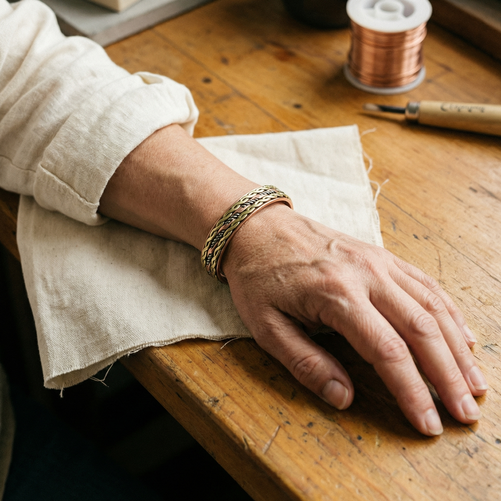 Hazel's Weave Copper Bracelet