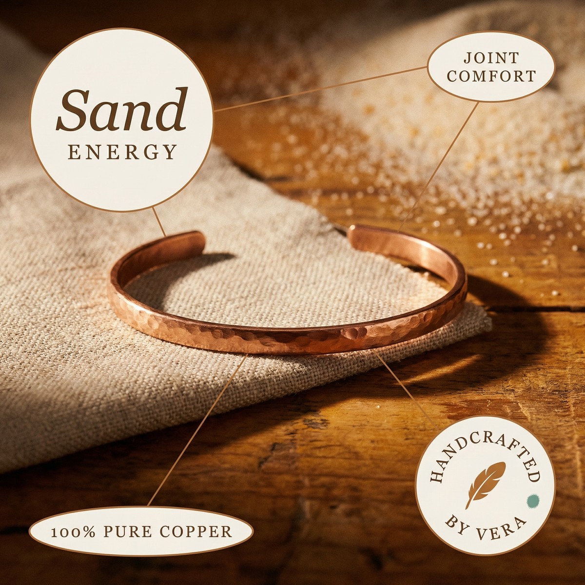 Hazel's Sand Copper Anklet