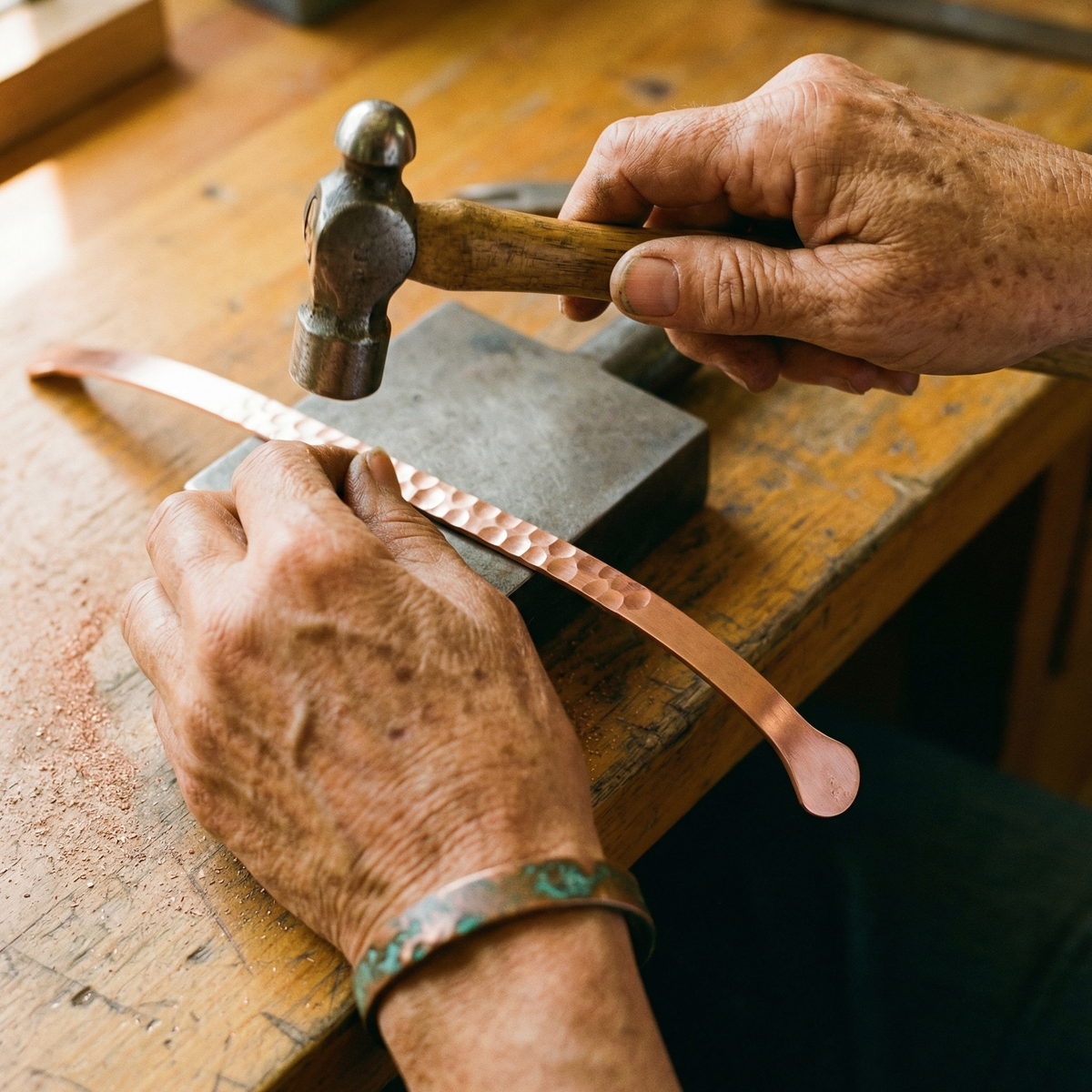 Hazel's Lodestone Copper Bracelet