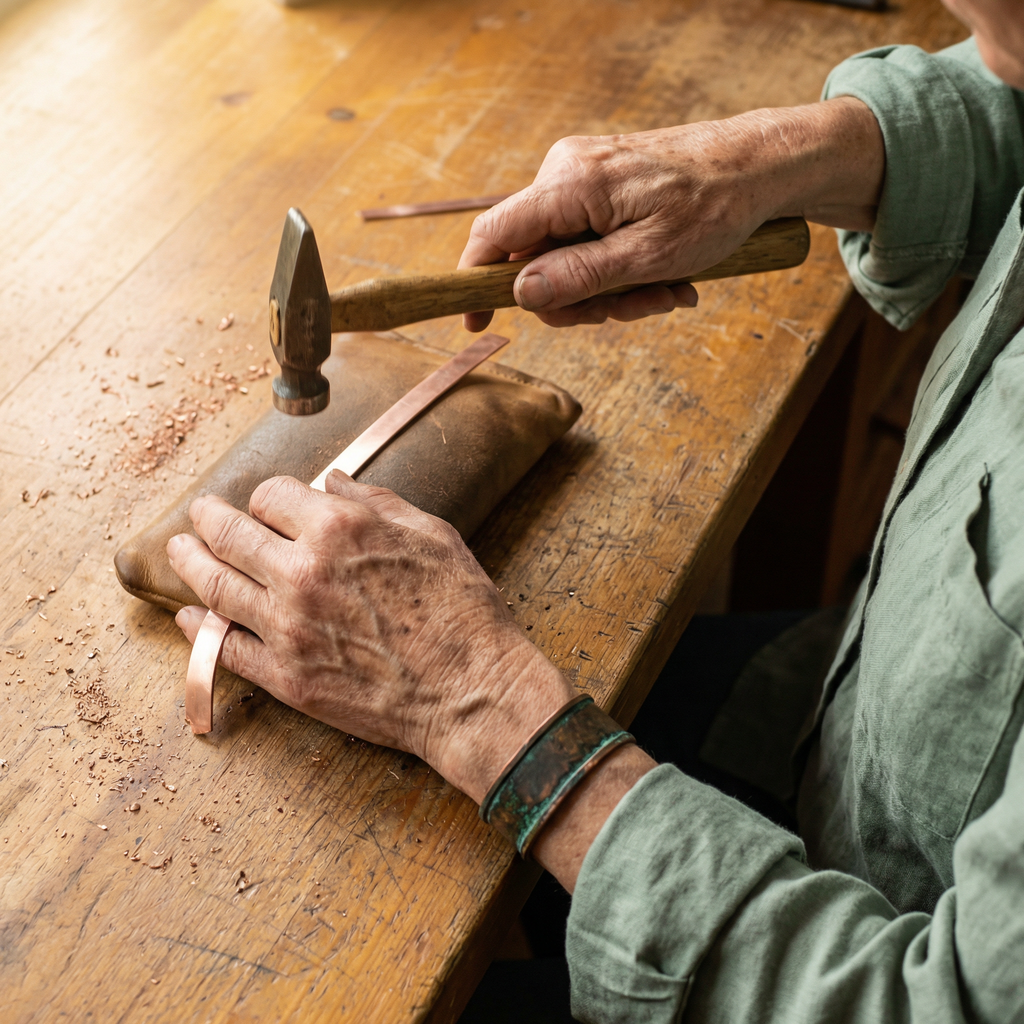 Hazel's Jade Copper Bracelet