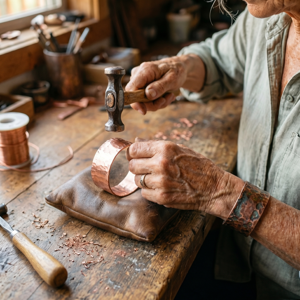 Hazel's Anvil Copper Bracelet