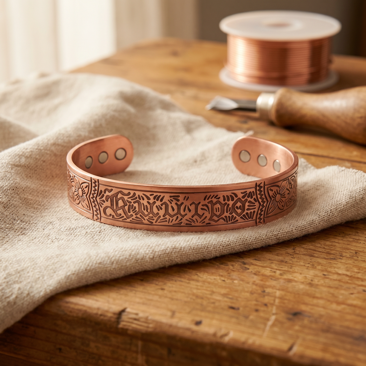 Hazel's Drift Copper Bracelet