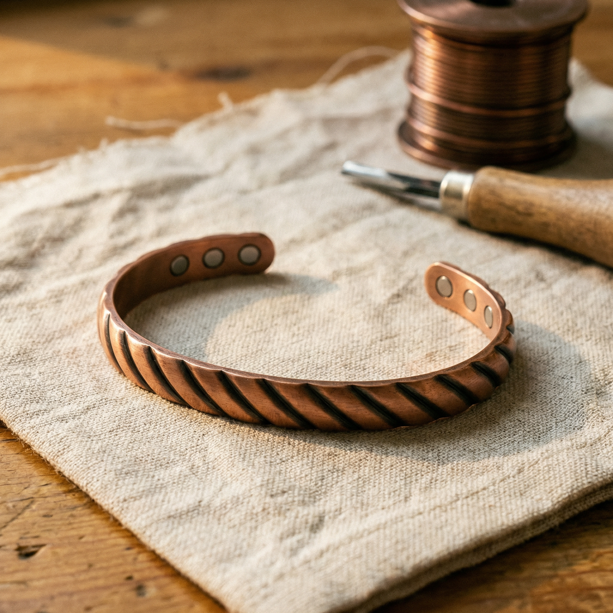 Hazel's Thorn Copper Bracelet