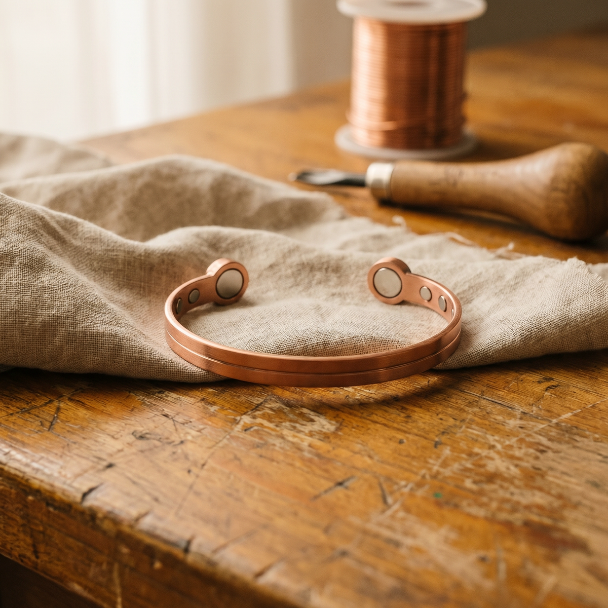 Hazel's Wick Copper Bracelet
