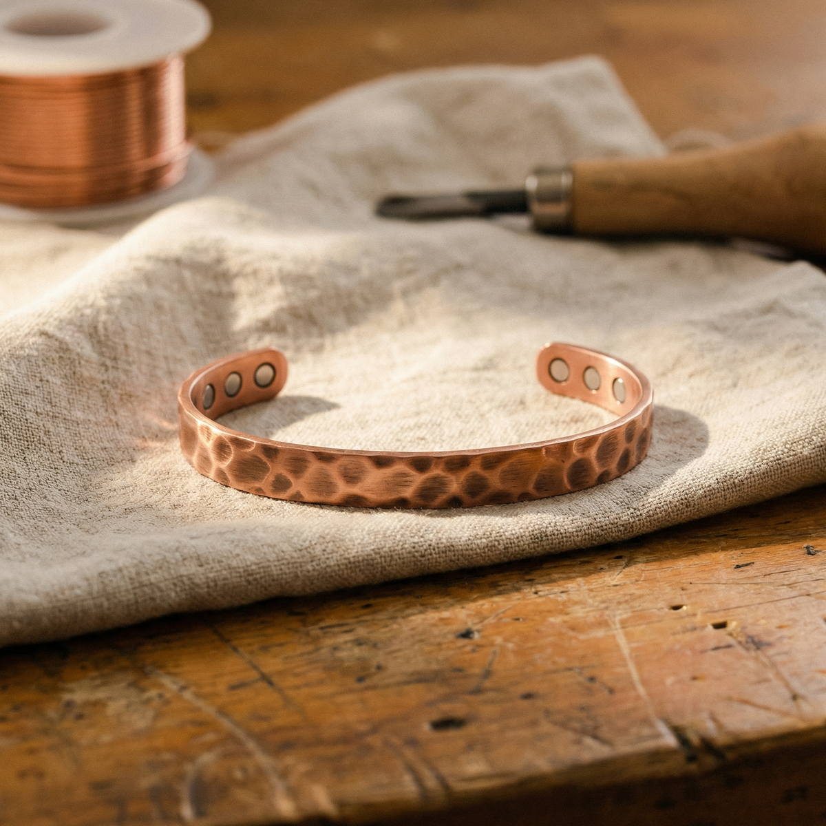 Hazel's Furrow Copper Bracelet