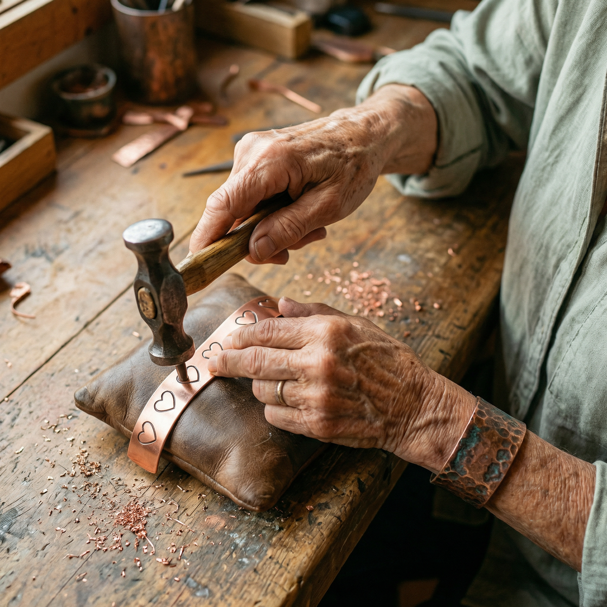 Hazel's Hearth Copper Bracelet