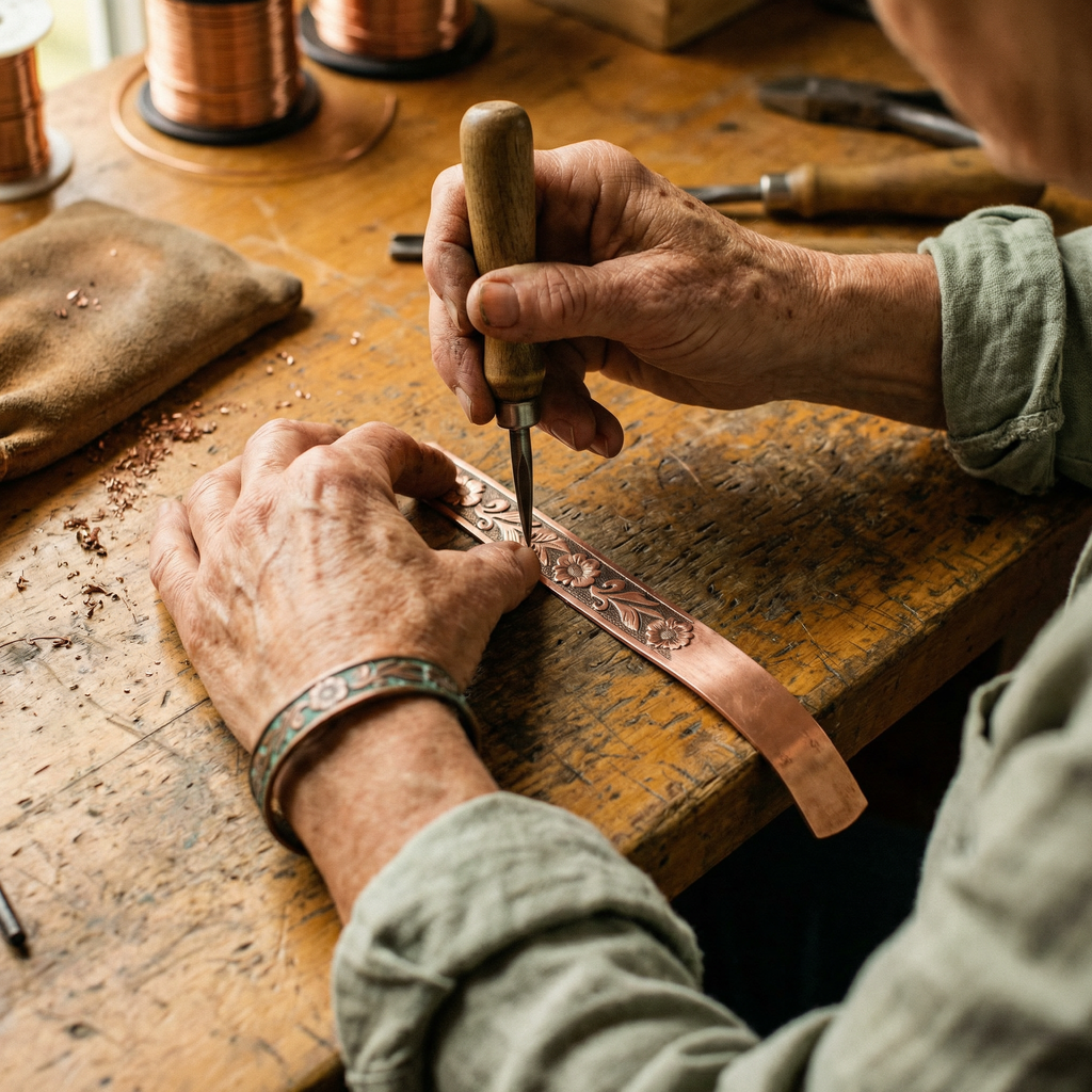 Emily's Vine Copper Bracelet
