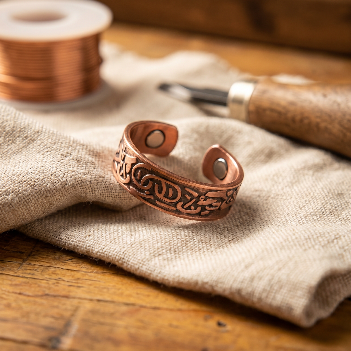 Hazel's Burr Copper Ring