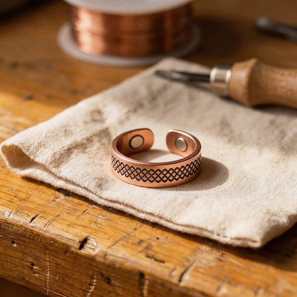 Hazel's Grid Copper Ring