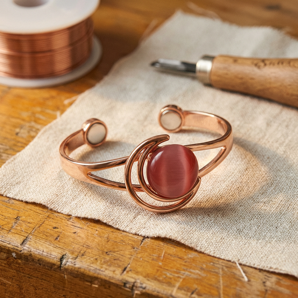 Hazel's Sphere Pink Copper Bracelet