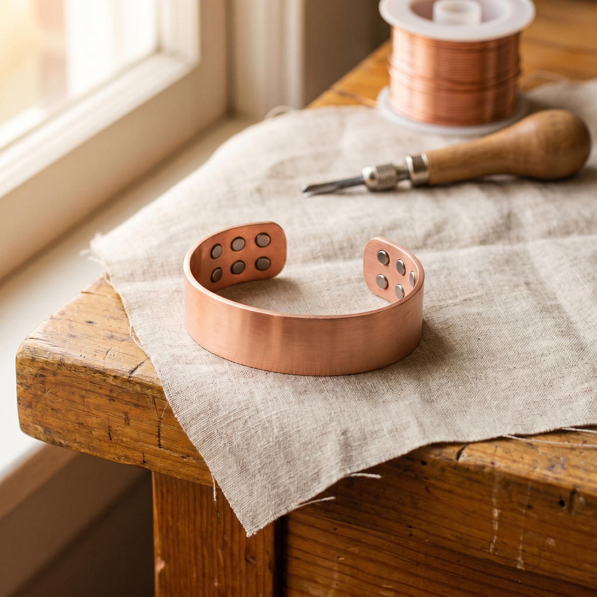 Hazel's Anvil Copper Bracelet