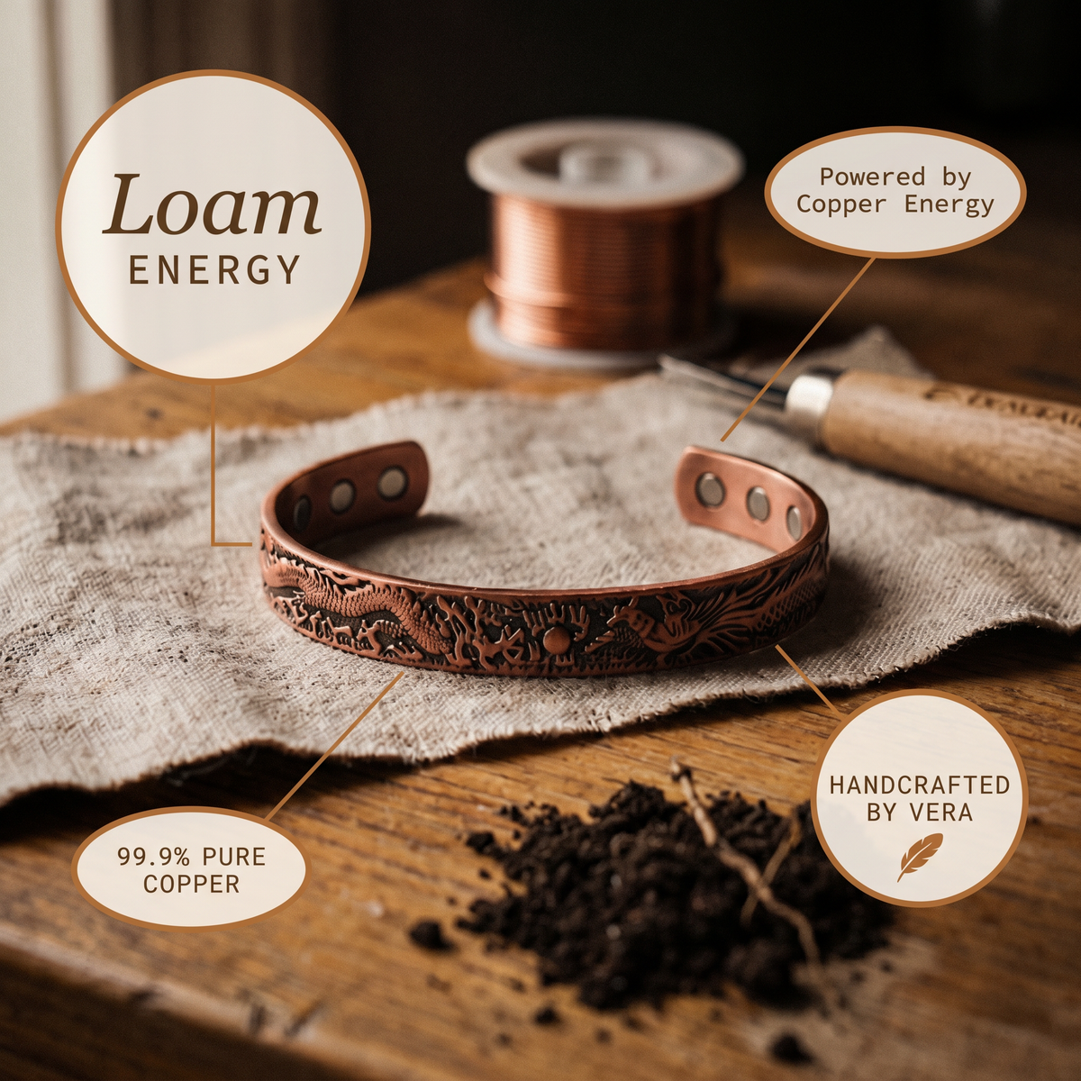 Hazel's Loam Copper Bracelet