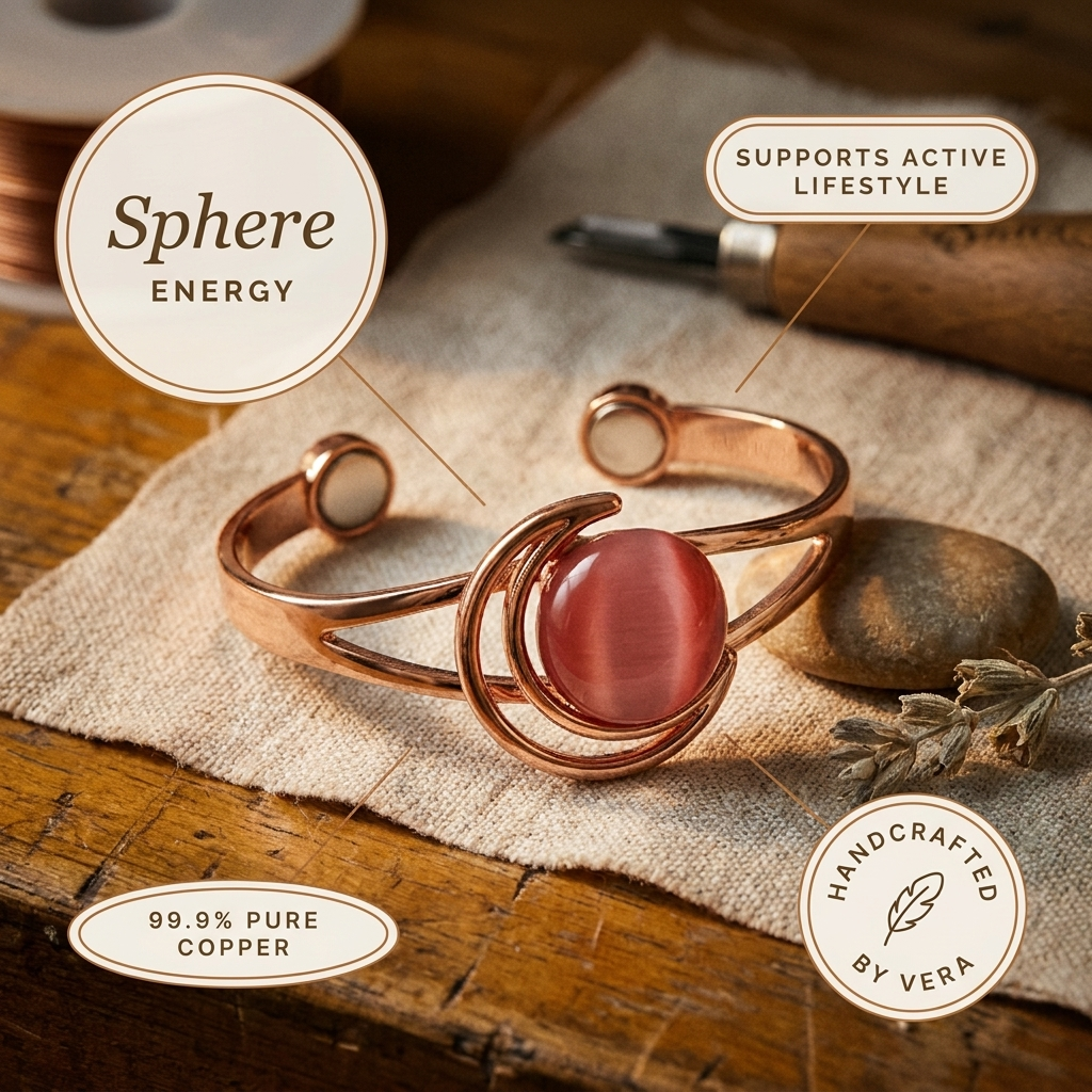 Hazel's Sphere Pink Copper Bracelet