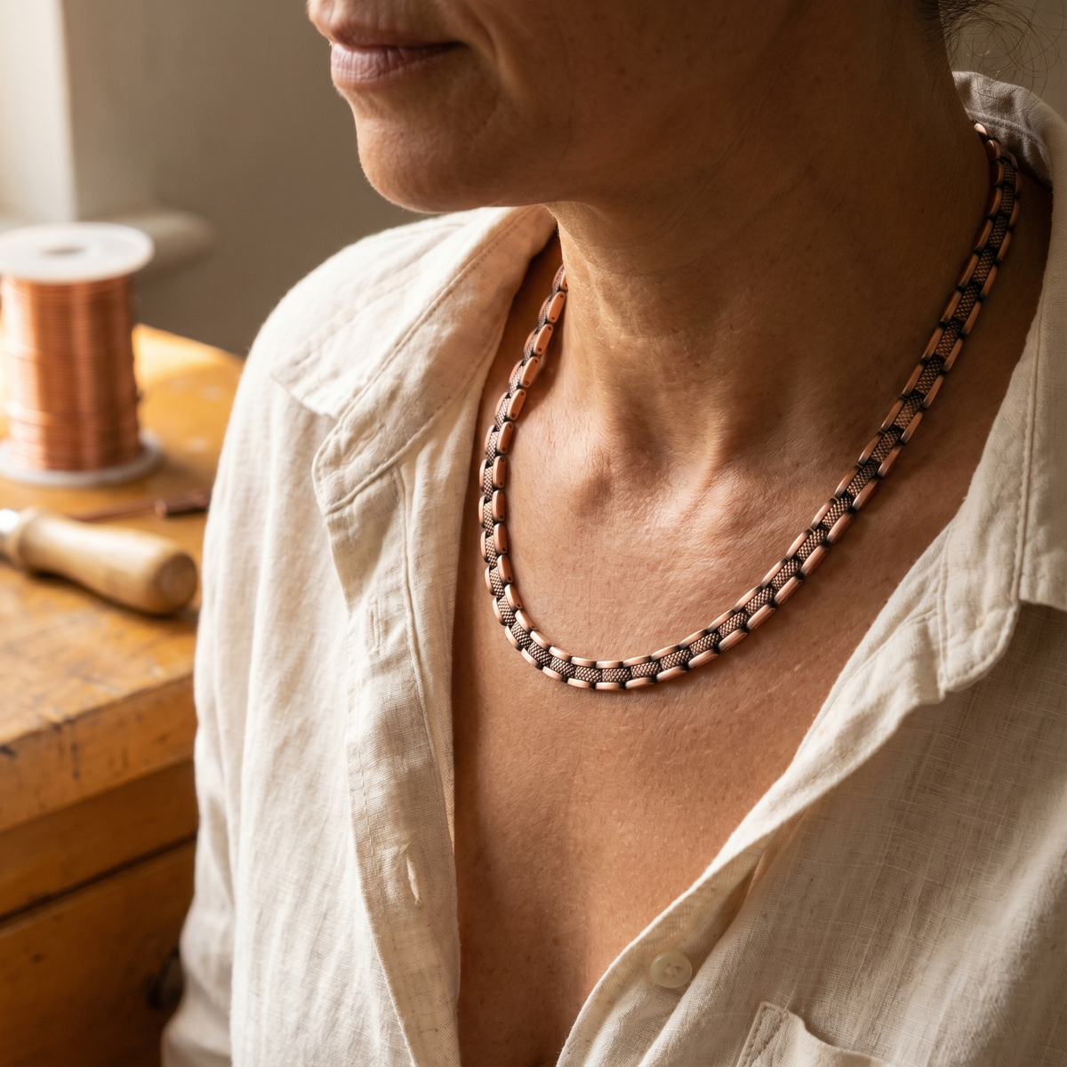 Hazel's Haze Copper Necklace