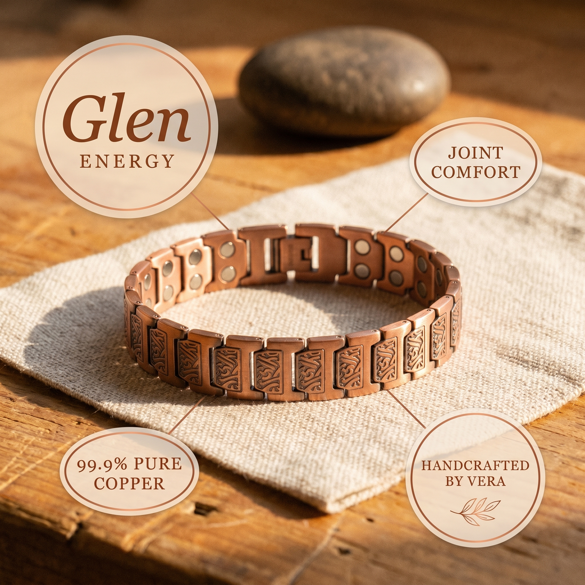 Hazel's Glen Men's Copper Bracelet