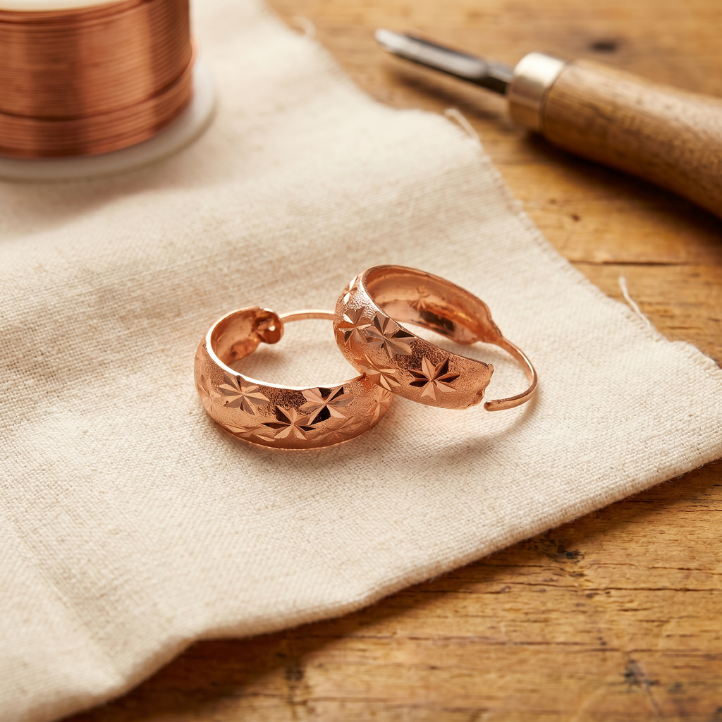 Hazel's Dew Copper Earrings
