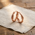 Hazel's Wren Copper Hoop Earrings