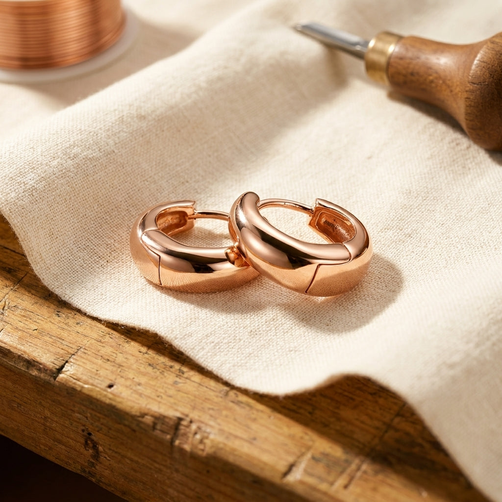 Hazel's Linnet Copper Hoop Earrings