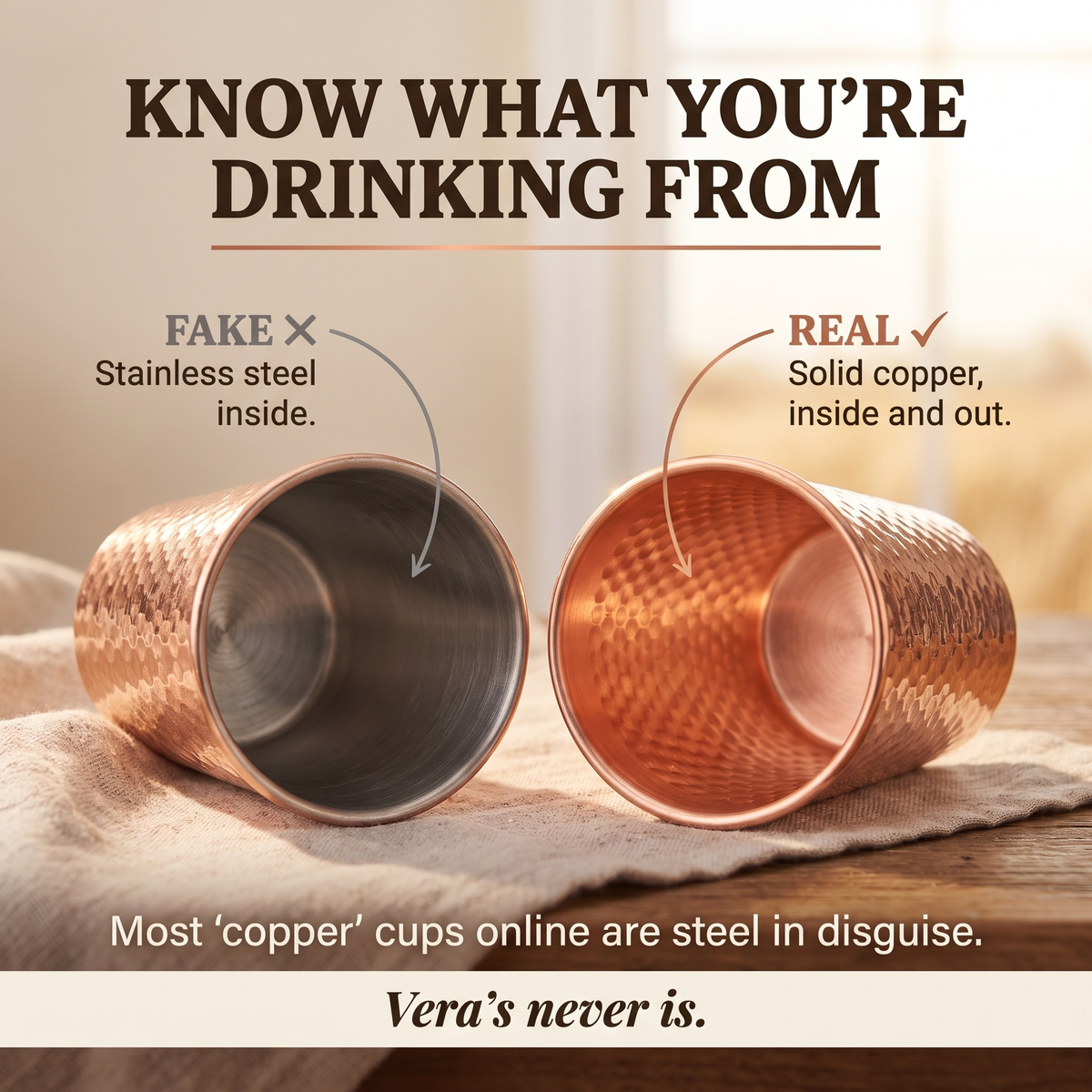 Hazel's Pure Copper Cup
