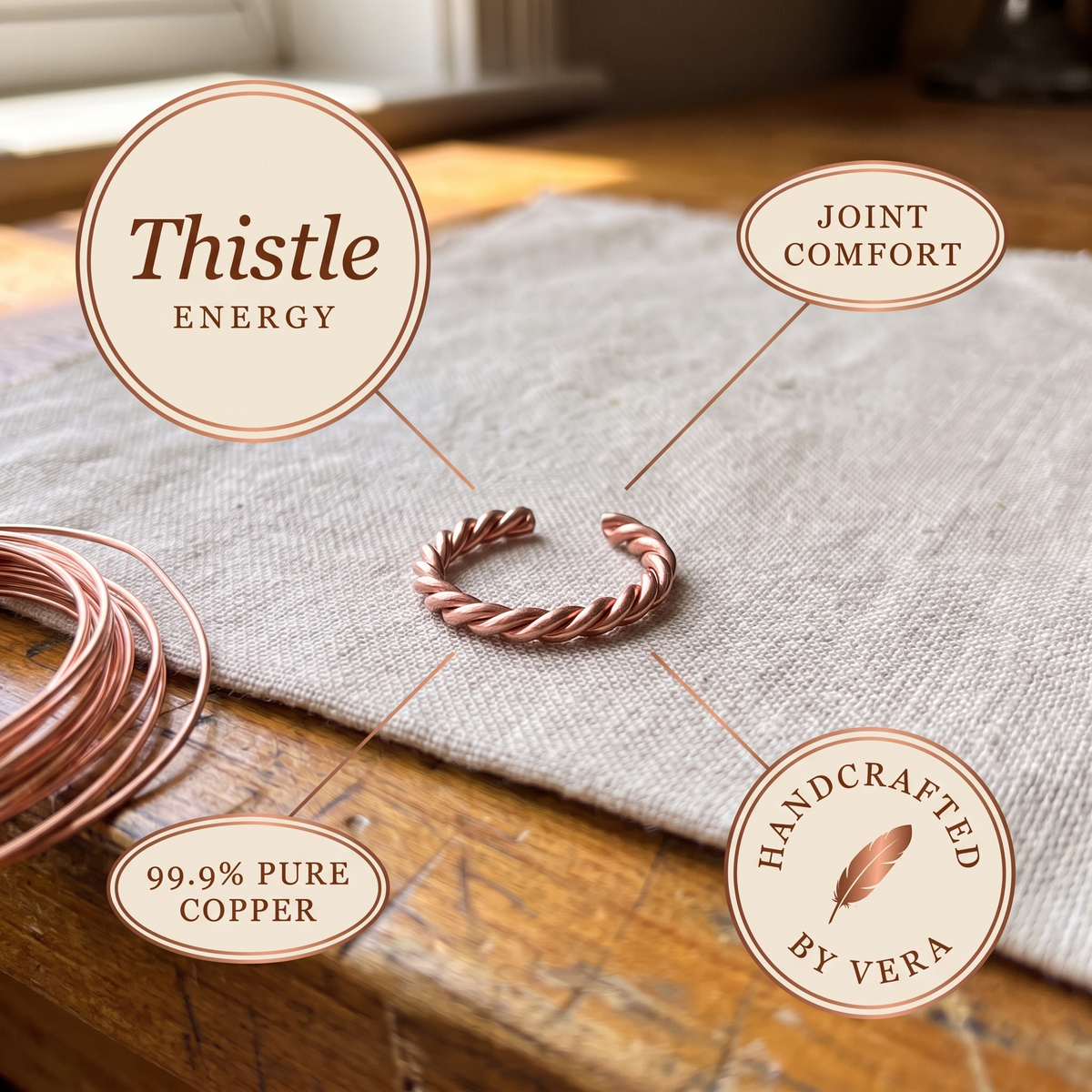 Hazel's Copper Tensor Ring