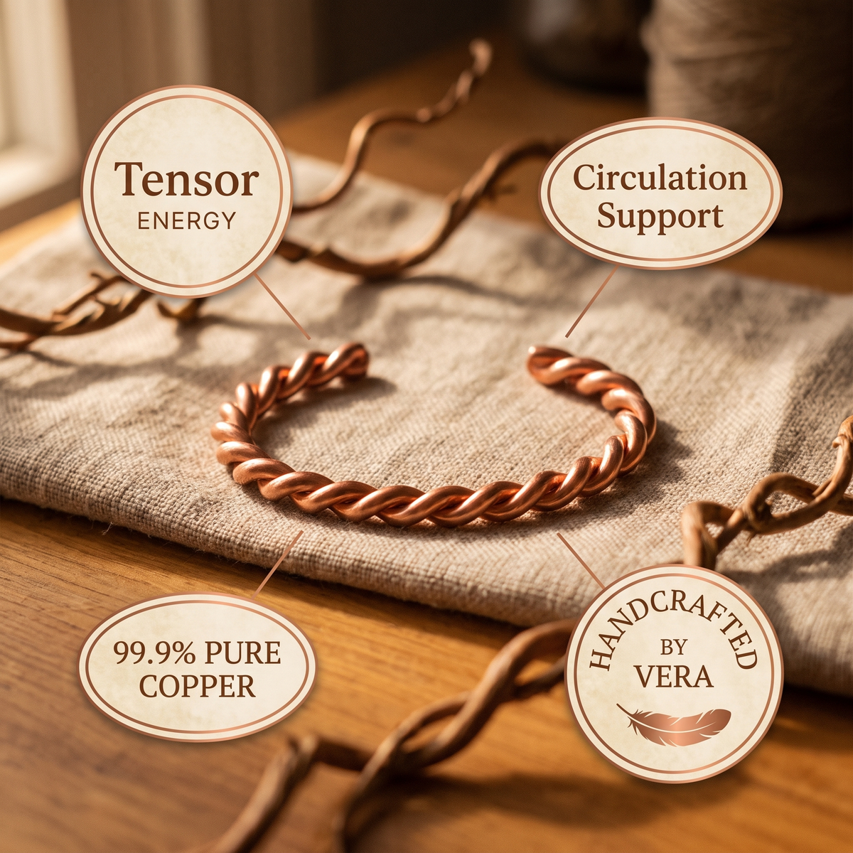 Hazel's Tensor Copper Bracelet