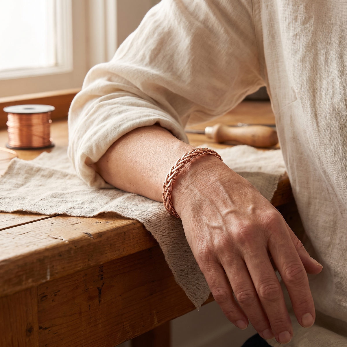 Hazel's Bramble Copper Bracelet