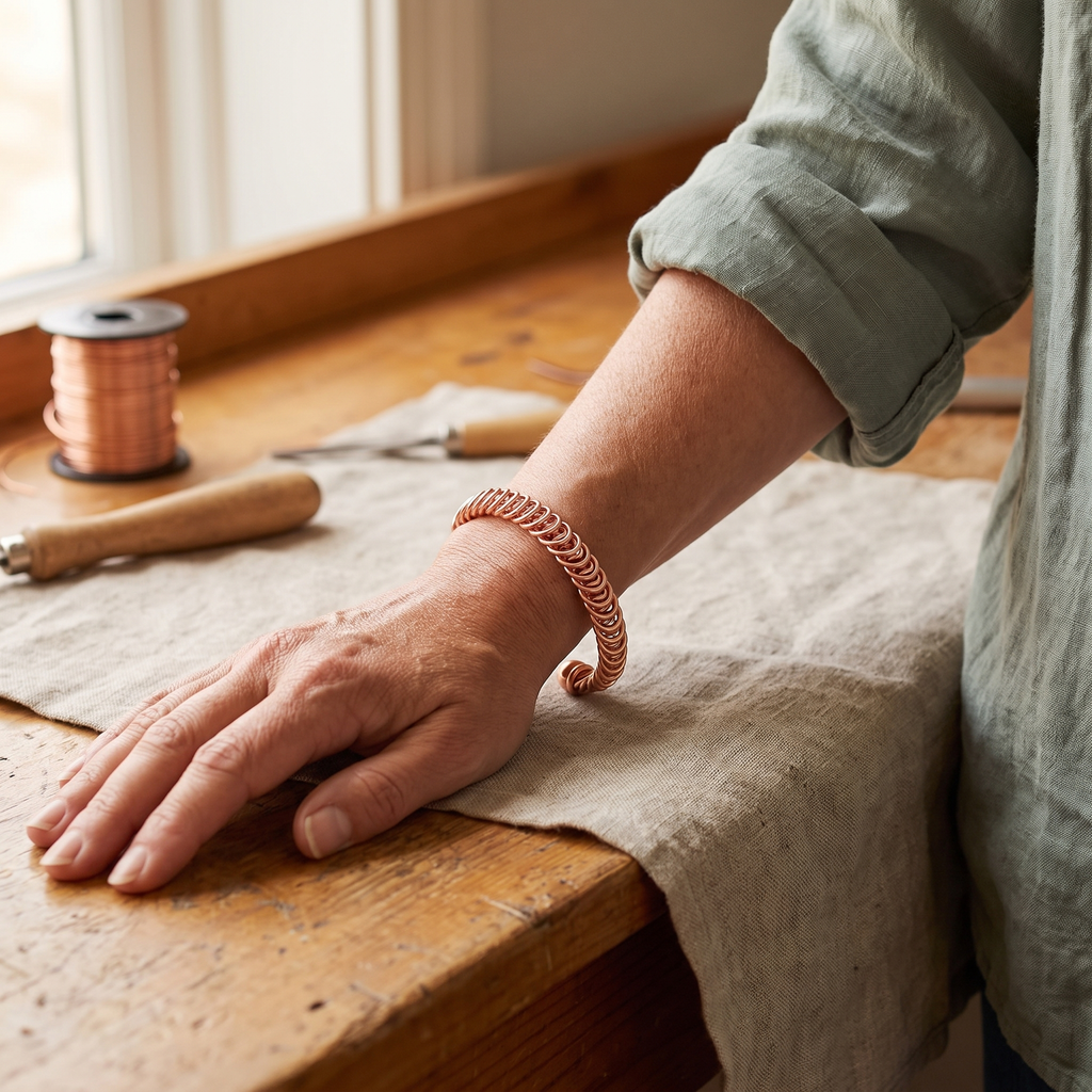 Hazel's Gust Copper Bracelet