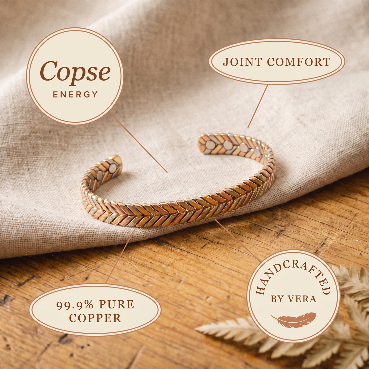 Hazel's Copse Copper Bracelet