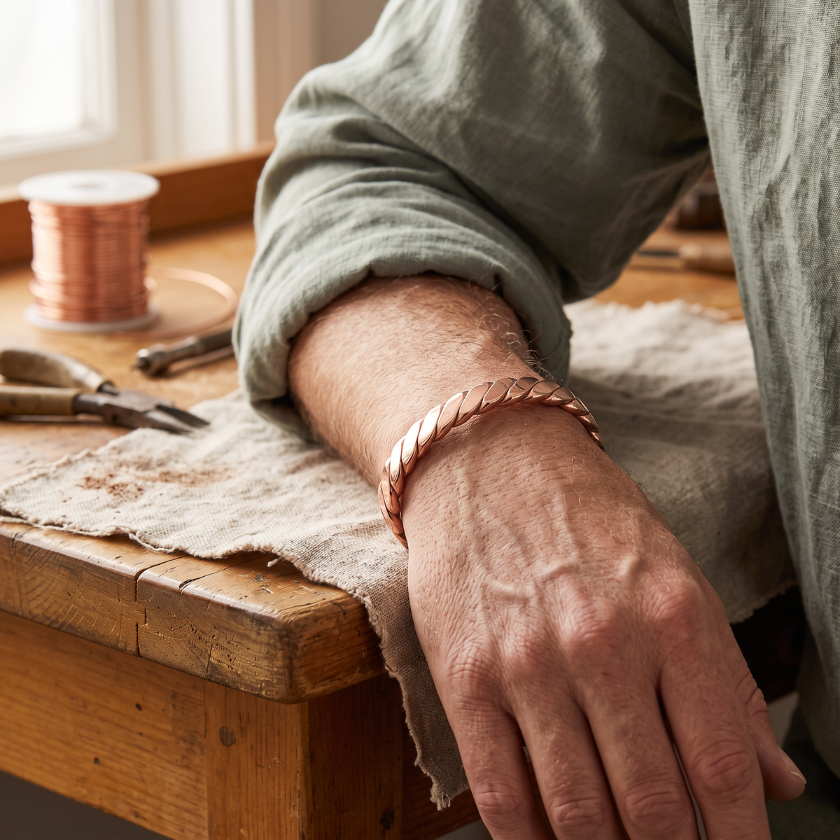 Hazel's Bough Copper Bracelet
