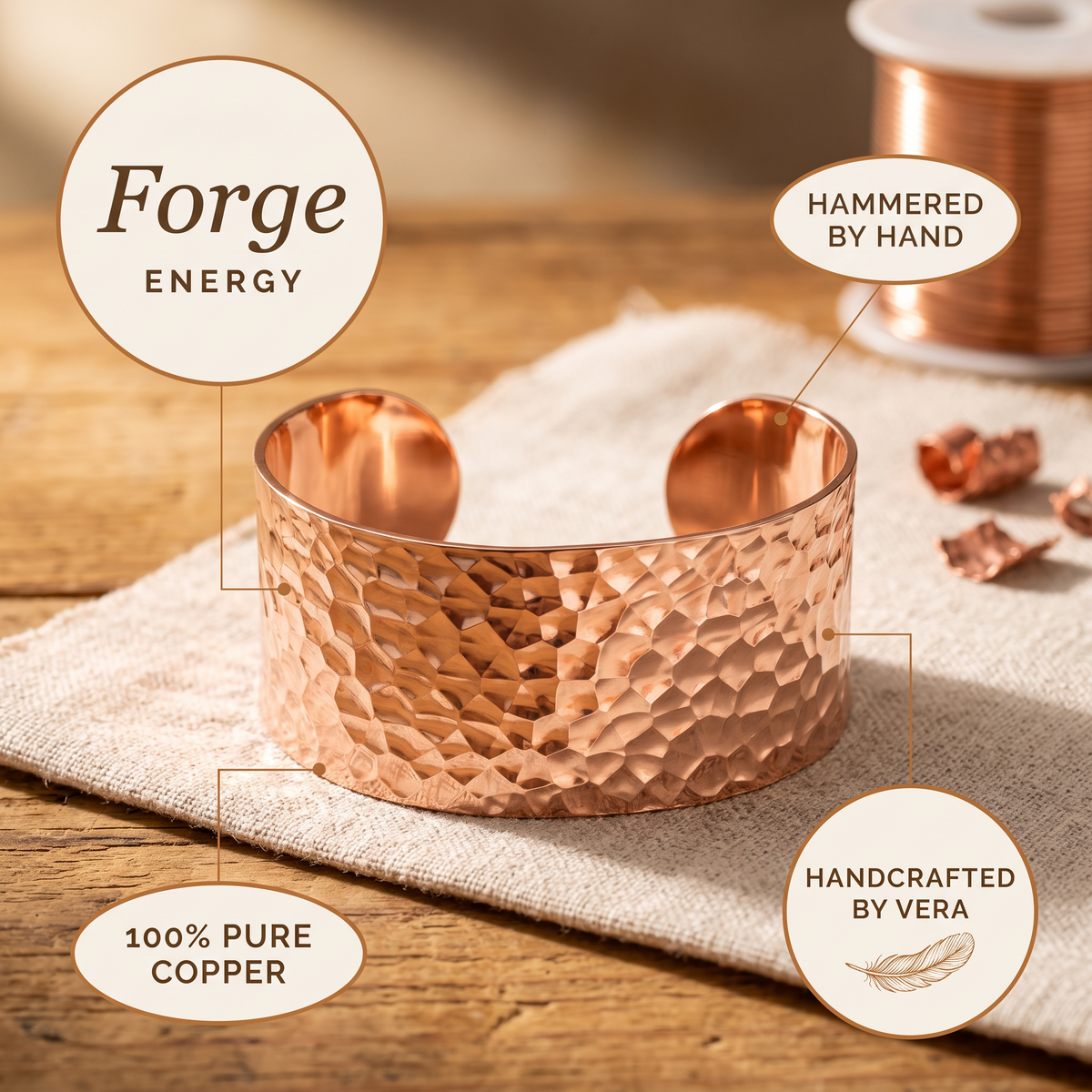 Hazel's Forge Copper Bracelet