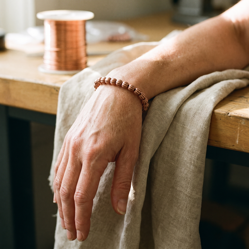 Hazel's Bark Copper Bracelet