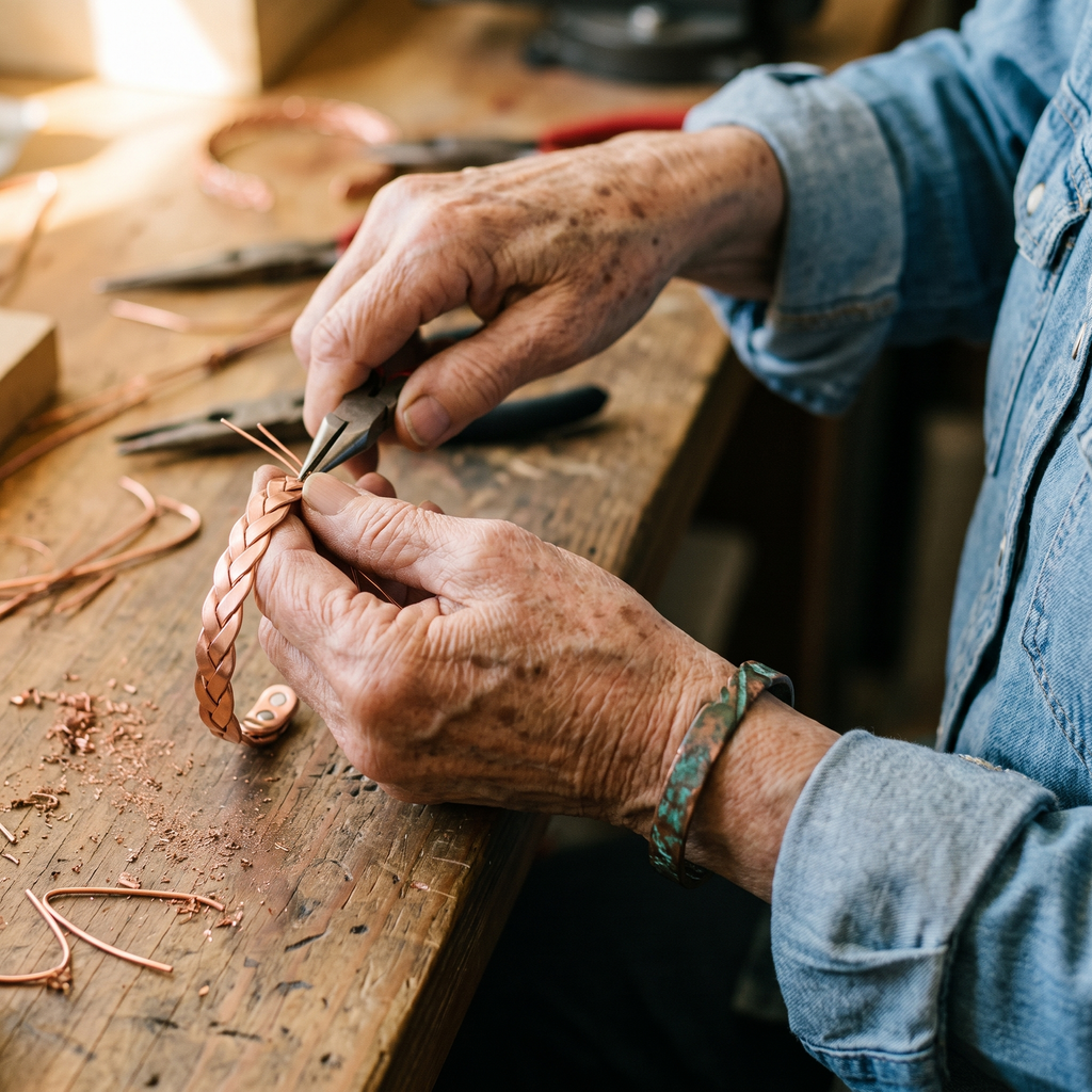 Hazel's Reed Copper Bracelet