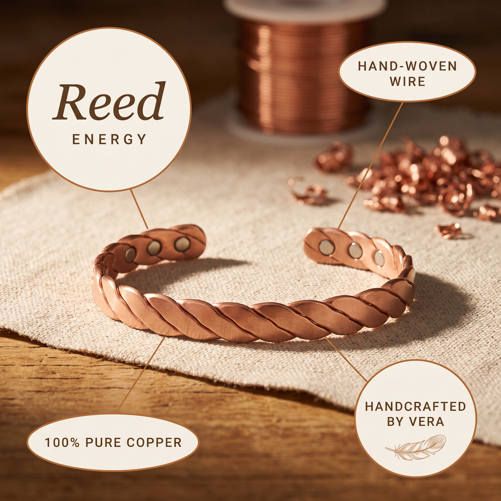 Hazel's Reed Copper Bracelet