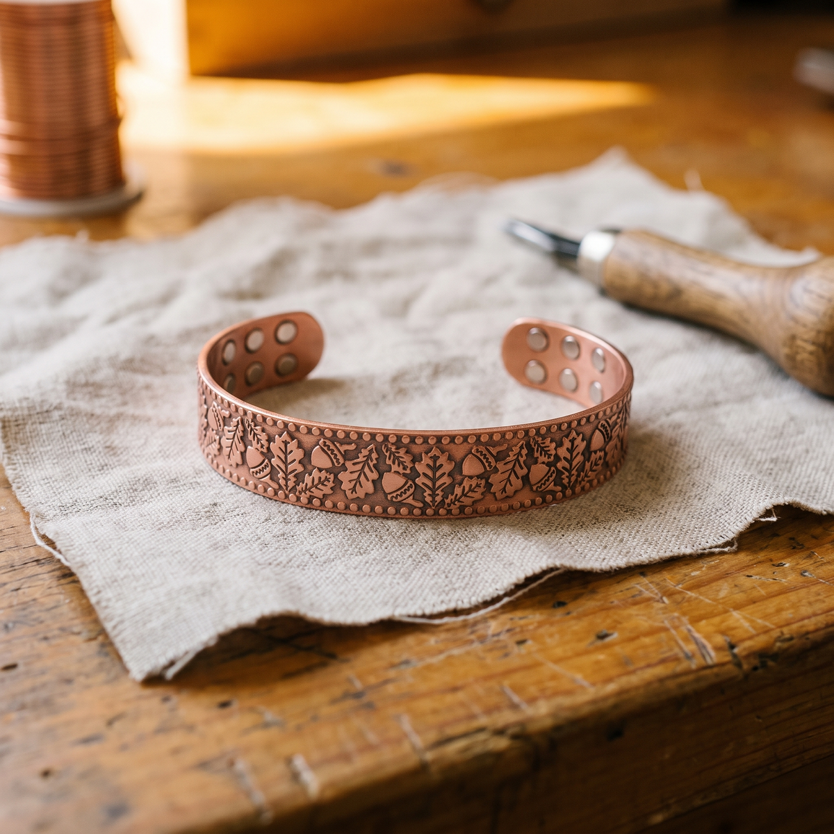 Hazel's Timber Copper Bracelet