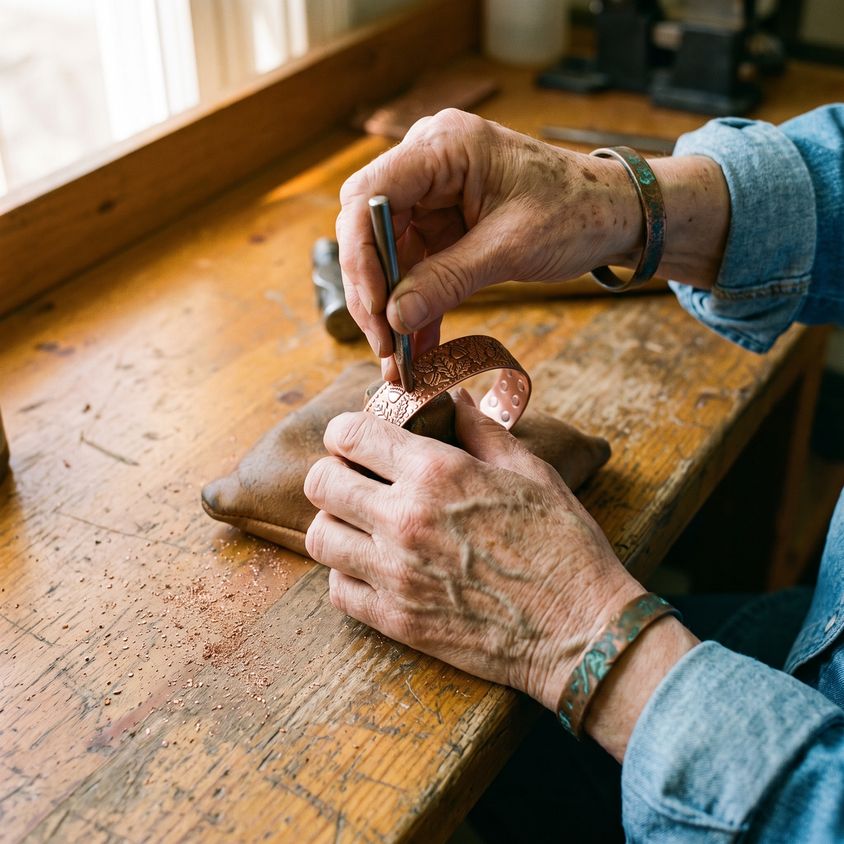 Hazel's Timber Copper Bracelet