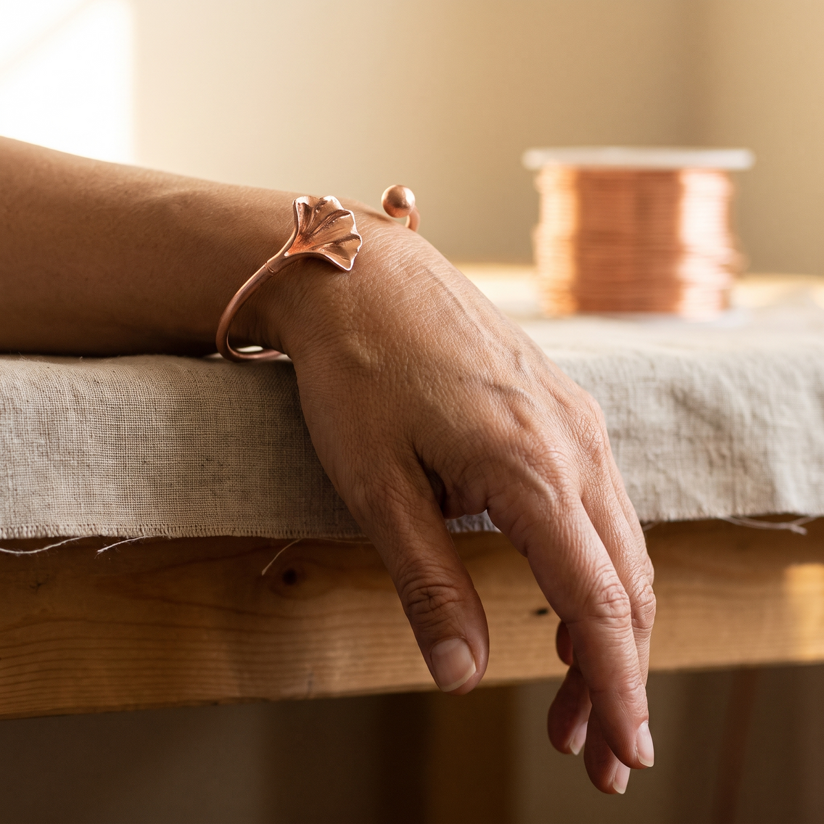 Hazel's Shell Copper Bracelet