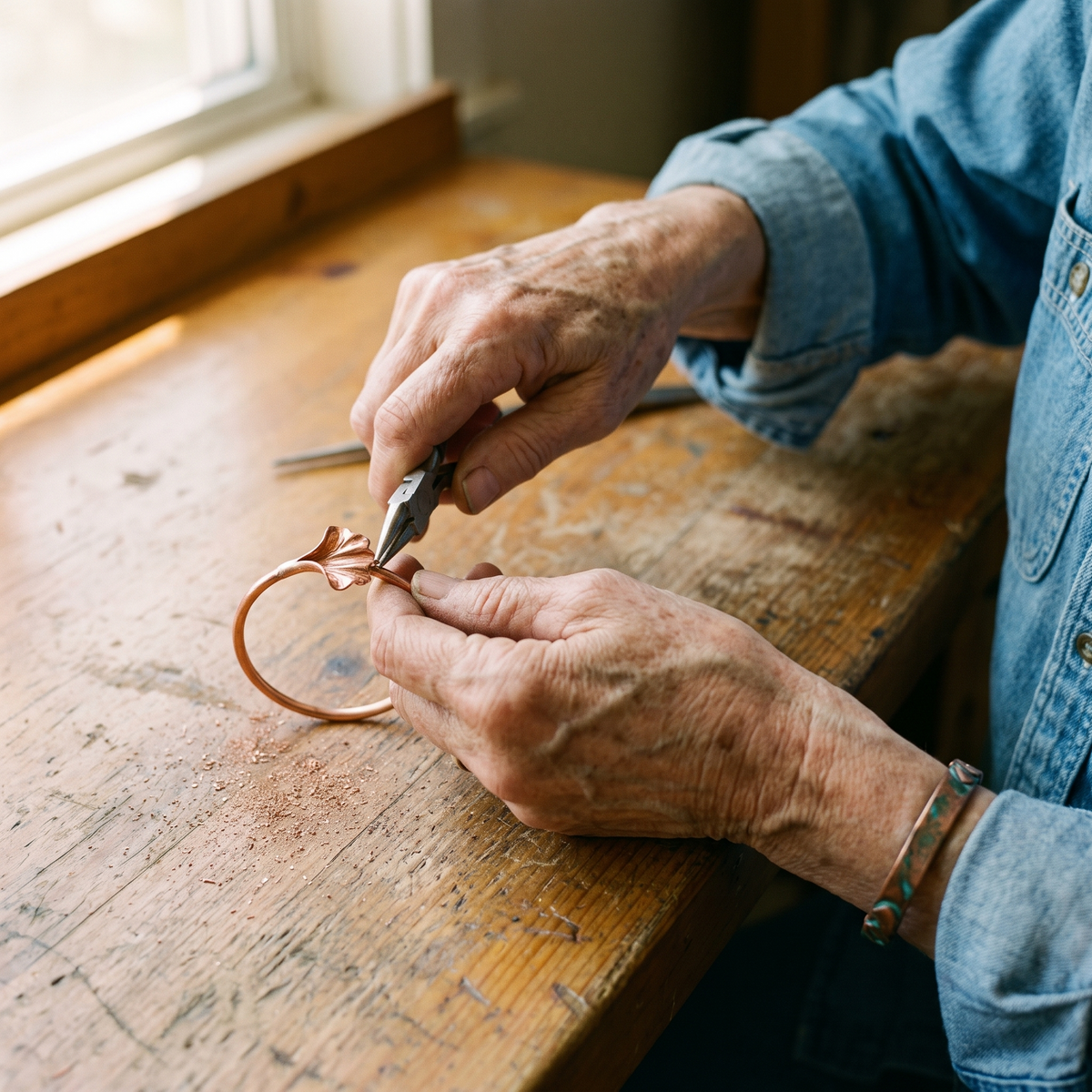 Hazel's Shell Copper Bracelet