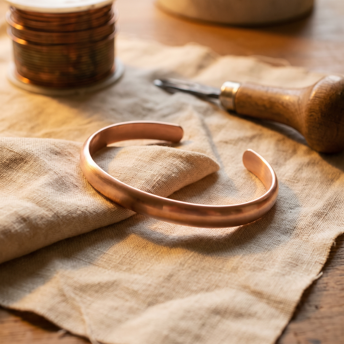 Hazel's Flow Copper Bracelet
