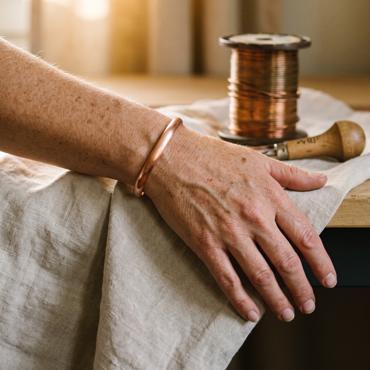 Hazel's Flow Copper Bracelet