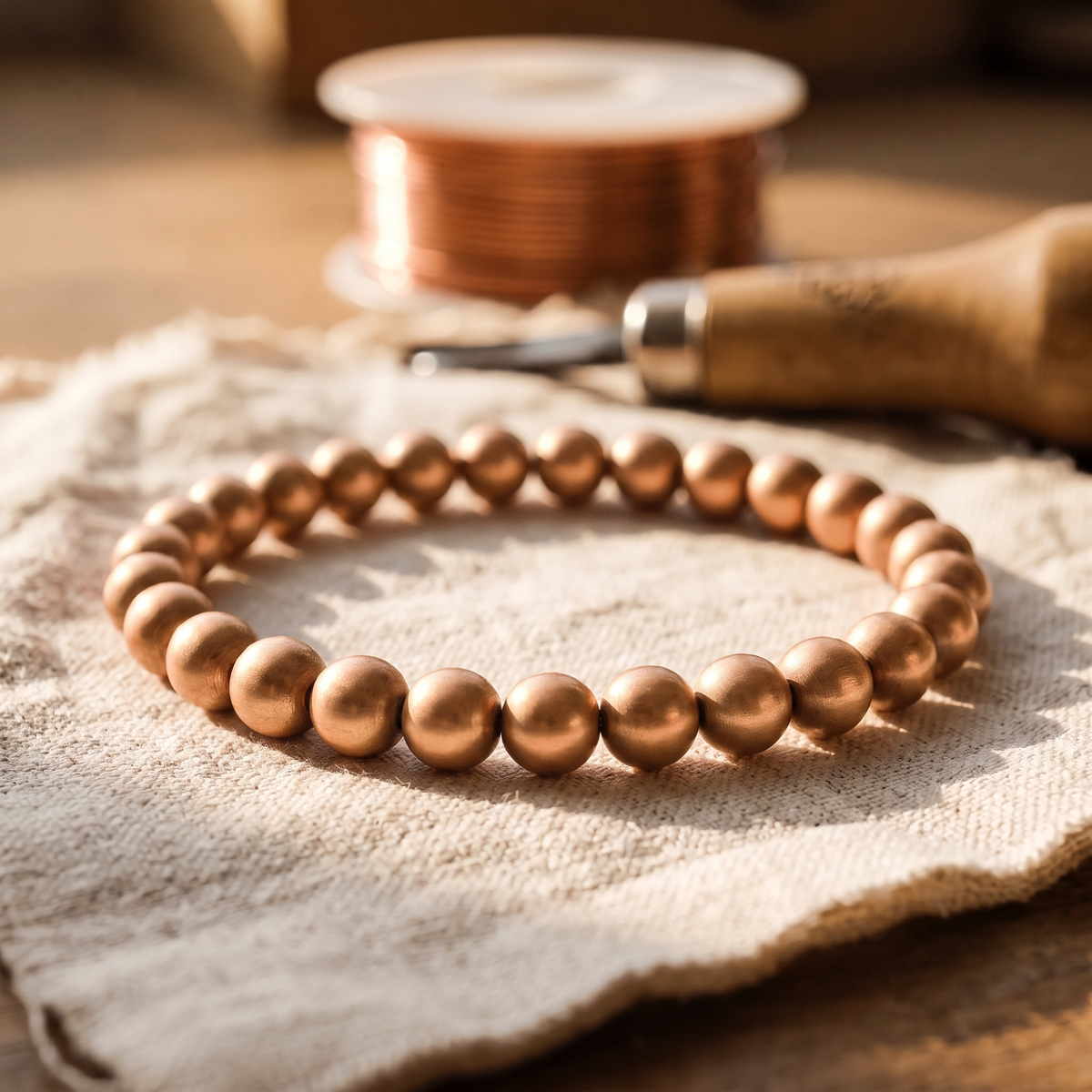 Hazel's Bark Copper Bracelet